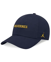 Jordan Men's Navy Michigan Wolverines 2024 On-Field Club Adjustable Hat