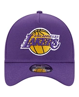 New Era Men's Purple Los Angeles Lakers A-Frame 9FORTY Adjustable Hat