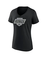 Fanatics Women's Black Los Angeles Kings New Primary Logo V-Neck T-Shirt