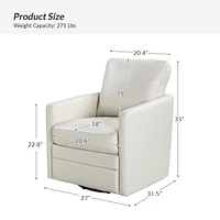 Hulala Home Traditional Terrance Swivel Chair with Metal Base