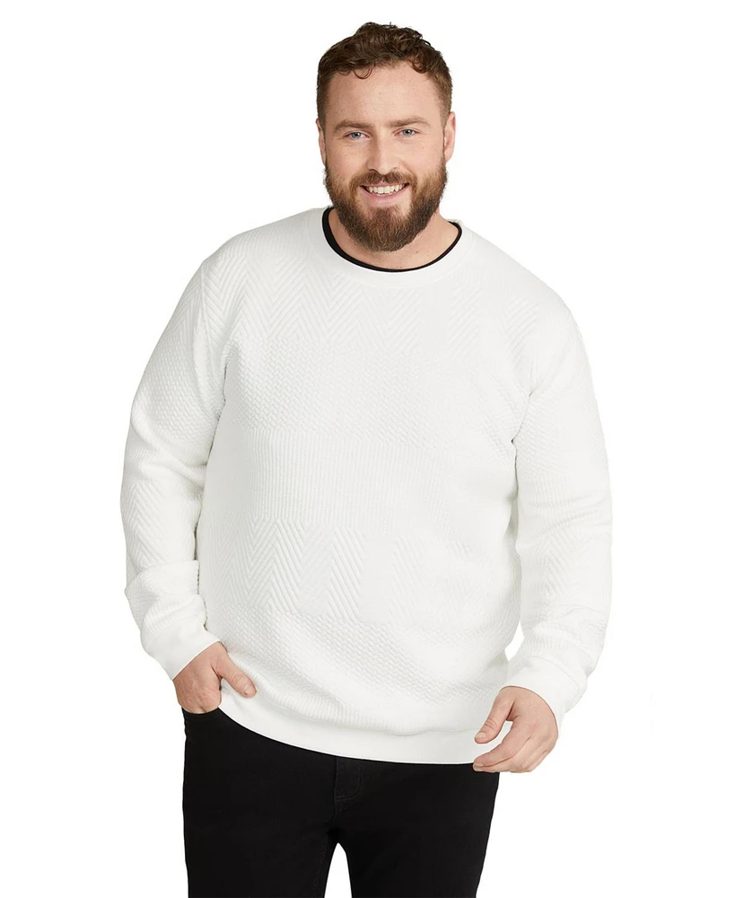 Johnny Bigg Big & Tall Bradley Jacquard Crew Sweat