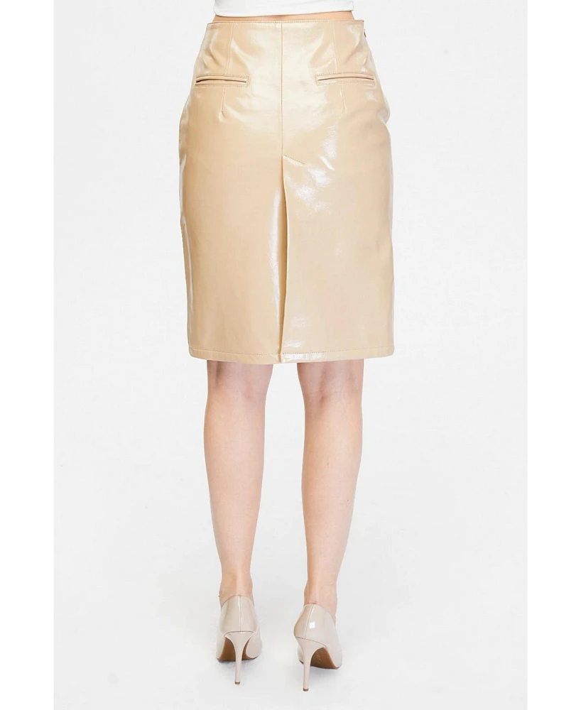 Furniq Uk Women's Leather Fashion Skirt