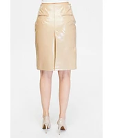 Furniq Uk Women's Leather Fashion Skirt