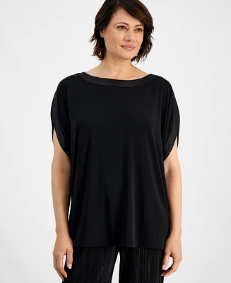 Jm Collection Women's Boat-Neck Drop-Sleeve Blouse, Created for Macy's