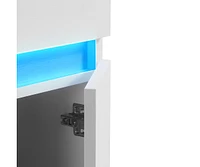 Modern Bathroom Vanity with Ceramic Sink and Automatic Lighting