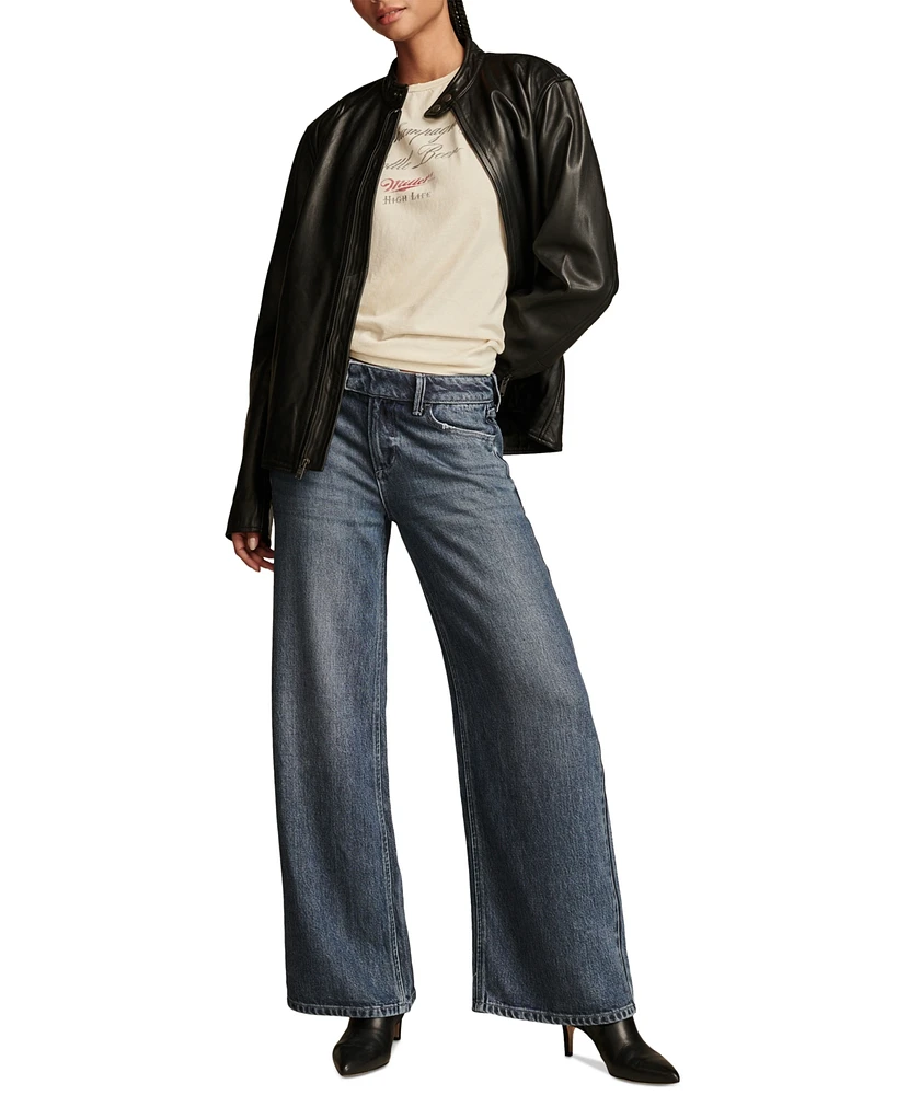 Lucky Brand Women's High Rise Palazzo Jeans