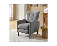 Hulala Home Moreno Modern Manual Recliner with Solid Wooden Legs