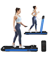 Redliro Under Desk Treadmill 2 1 Walking Machine, Portable, Folding, Electric, Motorized, and Jogging Blue