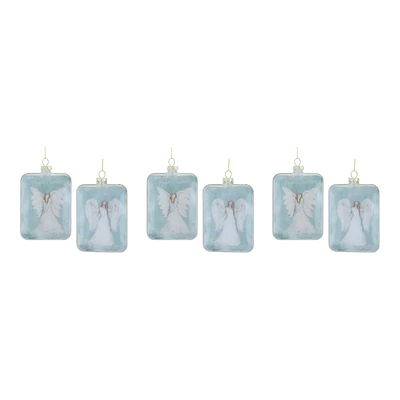 Slickblue Glass Angel Ornament (Set of 6)