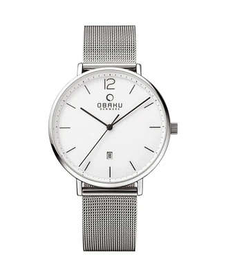 Obaku Men's Toft White Dial Watch - V181GDCWMC