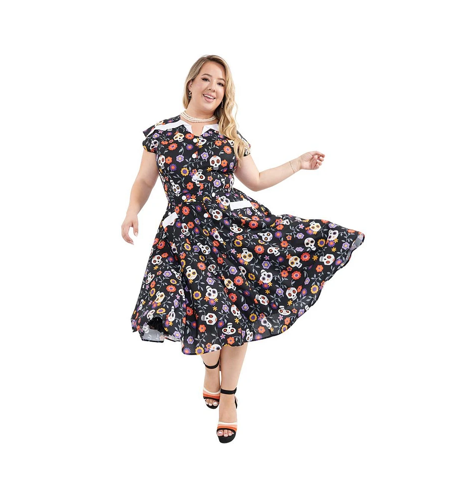 Unique Vintage Plus 1950s Hedda Swing Dress