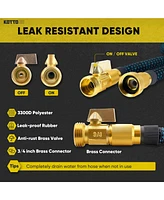 Kotto 150' Expandable Water Garden Hose: 10 Spray Nozzles, Solid Brass Connector, Leak-Proof Design