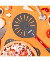 The Kitchen Chef Tkc Perforated Pizza Peel Bundle with 14 Inch Xl Peel and 9" inch Pizza Turning Peel Ultimate Set with Dough Cutter, Pizza Cutter Whe