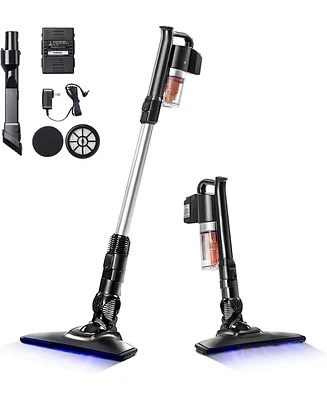 Iris Usa Cordless Stick Vacuum for Low-profile Rugs and Hard Floors, 4-in-1 Attachments, 9000Pa Suction Led Indicator, 55K Rpm 35 Min Runtime Battery,