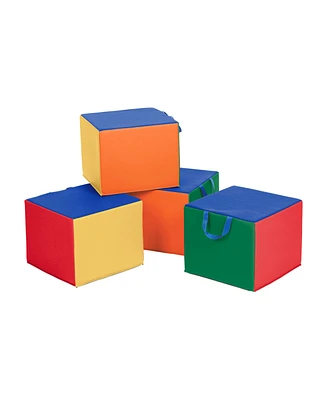 ECR4Kids SoftZone Children's Cozy Cubes, Assorted, 4-Pack