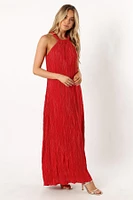 Petal and Pup Women's Melody Plisse Halter Maxi Dress