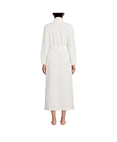Lands' End Women's Cozy Plush Long Wrap Robe