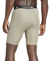 adidas Men's Tech-Fit Logo Compression Shorts