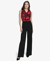 Halston Women's Easy Mid-Rise Pull-On Wide-Leg Pants