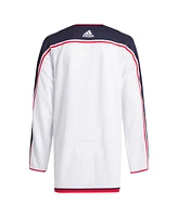 Adidas Men's White Columbus Blue Jackets Away Prime Green Authentic Jersey