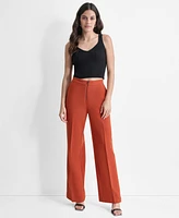 Dkny Women's Front-Zip Wide-Leg Trousers