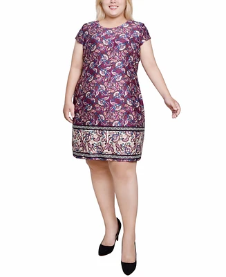 Ny Collection Plus Size Cap Sleeve Knit Dress