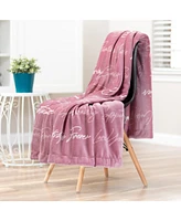 Chanasya Premium Best Friends Forever Gift Throw Blanket - Sherpa Microfiber Strength Love Joy Cherish Fun Laughter Thoughtful