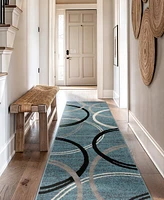 Main Street Rugs Alba 377 2'7"x12' Runner Area Rug