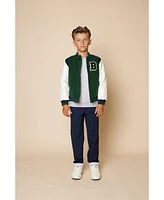 B by Brooks Brothers Big Boys Woven Varsity Jacket