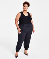 Nina Parker Trendy Plus Wide-Leg Joggers