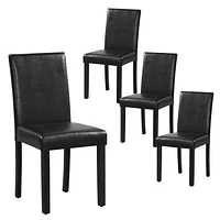 Slickblue Dining Chair Set of 4 Upholstered Kitchen Dinette Chairs with Wood Frame