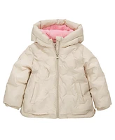 Rokka&Rolla Baby Girls Fleece Lined Heart Puffer Jacket 6-24M