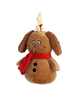 Aurora Small Max Snowman Dr. Seuss Whimsical Plush Toy Brown 8"