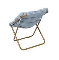 Emma+Oliver Aisling Oversized Folding Saucer Chair For Dorm, Bedroom
