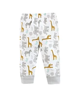 Hudson Baby Boys Unisex Cotton Pants and Leggings, Yellow Safari