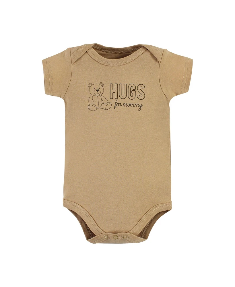 Hudson Baby Boys Cotton Bodysuits, 5-Pack