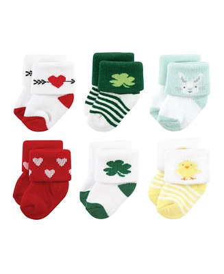 Hudson Baby Baby Boys Unisex Baby Holiday Newborn Terry Socks