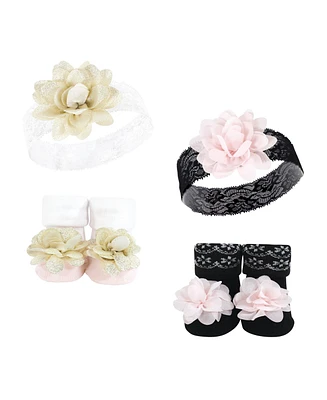 Hudson Baby Girls Headband and Socks Set