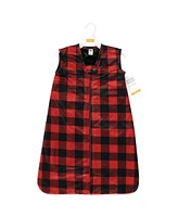 Hudson Baby Boys Plush Faux Fur Sleeping Bag, Wearable Blanket, Buffalo Plaid, 18-24 Months