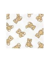 Hudson Baby Infant Boy Cotton Rich Flannel Receiving Blankets Bundle, Teddy Bears, One Size