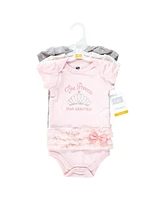 Hudson Baby Girls Cotton Bodysuits, Princess Arrived Tutu, 9-12 Months