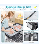 Slickblue Portable Baby Nursery Center 4-in-1 Portable Travel Crib