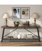 Tribesigns 70.9 Inches Extra Long Sofa Table Behind Couch, Industrial Entry Console Table for Hallway, Entryway