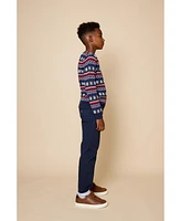 B by Brooks Brothers Big Boys Holiday Jacquard Sweater