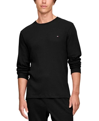 Tommy Hilfiger Men's Ribbed Long-Sleeve Pajama Shirt