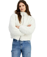 And Now This Women's Faux Sherpa Front-Zip Jacket, Created for Macy's