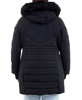 Michael Kors Plus Faux-Fur-Trim Hooded Puffer Coat, Created for Macy's