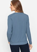 Olsen Women's Long Sleeve Crepe Tunic T-Shirt