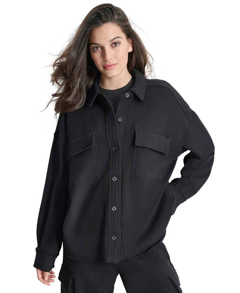 Dkny Jeans Women's Relaxed Cotton Shirt Jacket