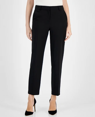 Anne Klein Women's Grace Mid Rise Straight-Leg Ankle Pants